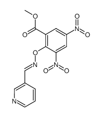 3,5-Dinitro-2-[1-pyridin-3-yl-meth-(E)-ylideneaminooxy]-benzoic acid methyl ester结构式