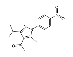 1-[3-isopropyl-5-methyl-1-(4-nitro-phenyl)-1H-pyrazol-4-yl]-ethanone结构式