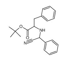 2-[(Cyano-phenyl-methyl)-amino]-3-phenyl-propionic acid tert-butyl ester Structure