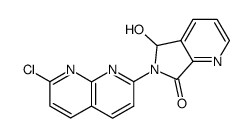 6-(7-chloro-[1,8]naphthyridin-2-yl)-5-hydroxy-5,6-dihydro-pyrrolo[3,4-b]pyridin-7-one结构式