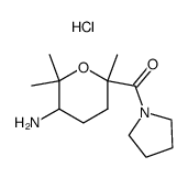 5-Amino-2,6,6-trimethyl-2-pyrrolidino-carboxyamidotetrahydropyran-hydrochlorid结构式