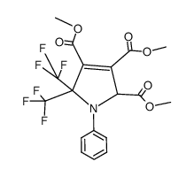 1-phenyl-5,5-bis-trifluoromethyl-2,5-dihydro-pyrrole-2,3,4-tricarboxylic acid trimethyl ester结构式