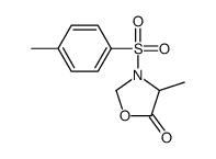 4-methyl-3-(4-methylphenyl)sulfonyl-1,3-oxazolidin-5-one结构式
