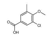 3-chloro-4-methoxy-5-methylbenzoic acid结构式