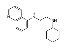 N-cyclohexyl-N'-quinolin-5-ylethane-1,2-diamine结构式