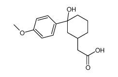 2-[3-hydroxy-3-(4-methoxyphenyl)cyclohexyl]acetic acid结构式