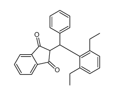2-[(2,6-diethylphenyl)-phenylmethyl]indene-1,3-dione结构式