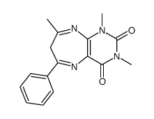 1,3,8-trimethyl-6-phenyl-1,7-dihydro-pyrimido[4,5-b][1,4]diazepine-2,4-dione结构式