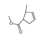3-Cyclopentene-1-carboxylicacid,2-methyl-,methylester,(1R,2R)-rel-(9CI) Structure