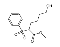 methyl 2-benzenesulfonyl-6-hydroxyhexanoate结构式