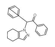 1,2-diphenyl-2-(4,5,6,7-tetrahydroindazol-1-yl)ethanone结构式