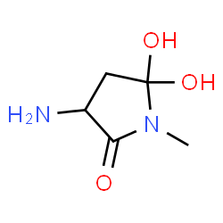 2-Pyrrolidinone, 3-amino-5,5-dihydroxy-1-methyl- (9CI) Structure