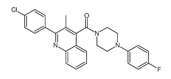 [2-(4-chlorophenyl)-3-methylquinolin-4-yl]-[4-(4-fluorophenyl)piperazin-1-yl]methanone Structure