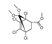 7,7-dimethoxy-2-endo-carbomethoxy-1,4,5,6-tetrachlorobicyclo<2.2.1>hept-5-ene结构式