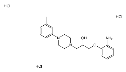 1-(2-aminophenoxy)-3-[4-(3-methylphenyl)piperazin-1-yl]propan-2-ol,trihydrochloride结构式