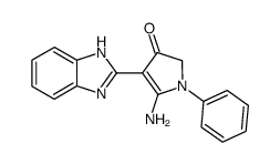 5-amino-4-(1H-benzimidazol-2-yl)-1-phenyl-1,2-dihydro-3H-pyrrol-3-one Structure