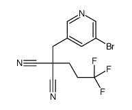 2-[(5-bromopyridin-3-yl)methyl]-2-(3,3,3-trifluoropropyl)propanedinitrile Structure