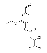 (2-ethoxy-4-formylphenyl) 3,4,4-trichlorobut-3-enoate结构式
