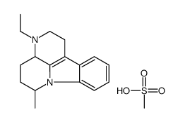 1H-Indolo(3,2,1-de)(1,5)naphthyridine,2,3,3a,4,5,6-hexahydro-3-ethyl-6-methyl-,methanesulfonate结构式