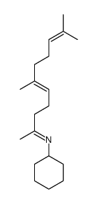 N-cyclohexyl-6,10-dimethylundeca-5,9-dien-2-imine结构式
