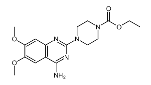 4-amino-2-(4-ethoxycarbonyl-1-piperazinyl)-6,7-dimethoxy-quinazoline结构式