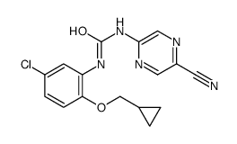 1-[5-chloro-2-(cyclopropylmethoxy)phenyl]-3-(5-cyanopyrazin-2-yl)urea结构式