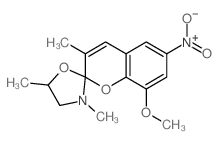 8'-methoxy-3,3',5-trimethyl-6'-nitrospiro[1,3-oxazolidine-2,2'-chromene] Structure