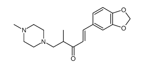 1-(1,3-Benzodioxol-5-yl)-4-methyl-5-(4-methyl-1-piperazinyl)-1-penten-3-one结构式