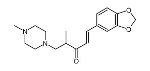 1-(1,3-Benzodioxol-5-yl)-4-methyl-5-(4-methyl-1-piperazinyl)-1-penten-3-one Structure