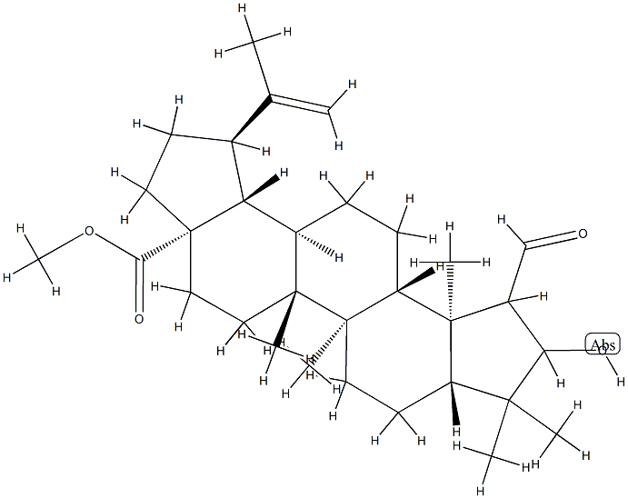 2-Formyl-3-hydroxy-A(1)-norlup-20(29)-en-28-oic acid methyl ester结构式