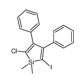 2-chloro-5-iodo-1,1-dimethyl-3,4-diphenylsilole结构式