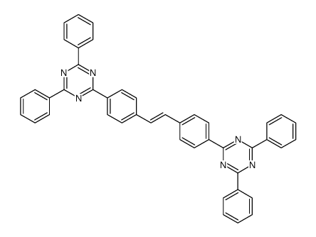 2-[4-[2-[4-(4,6-diphenyl-1,3,5-triazin-2-yl)phenyl]ethenyl]phenyl]-4,6-diphenyl-1,3,5-triazine Structure