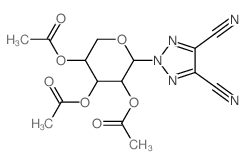 2H-1,2,3-Triazole-4,5-dicarbonitrile,2-(2,3,4-tri-O-acetyl-b-D-ribopyranosyl)- (9CI) structure