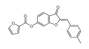 [2-[(4-methylphenyl)methylidene]-3-oxo-1-benzofuran-6-yl] furan-2-carboxylate结构式