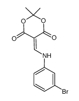 5-((3-bromophenylamino)methylene)-2,2-di-methyl-1,3-dioxane-4,6-dione Structure