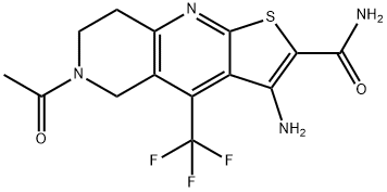 6-acetyl-3-amino-4-(trifluoromethyl)-5H,6H,7H,8H-thieno[2,3-b]1,6-naphthyridine-2-carboxamide图片