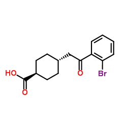 trans-4-[2-(2-Bromophenyl)-2-oxoethyl]cyclohexanecarboxylic acid结构式