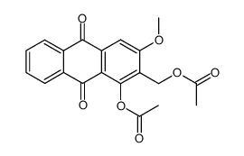 1-acetoxy-2-acetoxymethyl-3-methoxy-anthraquinone结构式