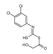 3,4-Dichlorophenyldithiocarbamic acid carboxymethyl ester结构式