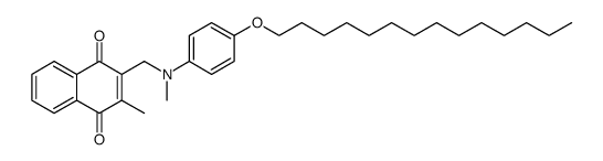 2-Methyl-3-{[methyl-(4-tetradecyloxy-phenyl)-amino]-methyl}-[1,4]naphthoquinone结构式
