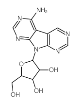 4-amino-9-(β-D-ribofuranosyl)pyrrolo<2,3-d:5,4-d'>dipyrimidine结构式