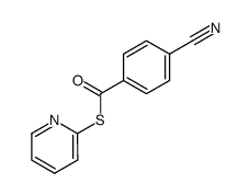 S-(2-pyridinyl) 4-cyanobenzenecarbothioate结构式