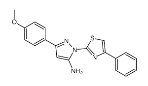 5-(4-methoxyphenyl)-2-(4-phenyl-1,3-thiazol-2-yl)pyrazol-3-amine结构式