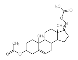 [(3-acetyloxy-10,13-dimethyl-1,2,3,4,7,8,9,11,12,14,15,16-dodecahydrocyclopenta[a]phenanthren-17-ylidene)amino] acetate structure