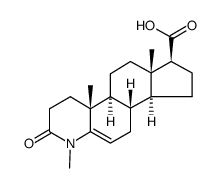 4-methyl-3-oxo-4-azaandrost-5-ene-17β-carboxylic acid结构式