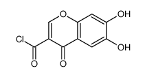 6,7-dihydroxy-4-oxochromene-3-carbonyl chloride结构式