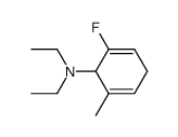N,N-diethyl-2-fluoro-6-methylcyclohexa-2,5-dien-1-amine结构式
