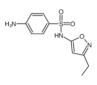 4-amino-N-(3-ethyl-1,2-oxazol-5-yl)benzenesulfonamide结构式