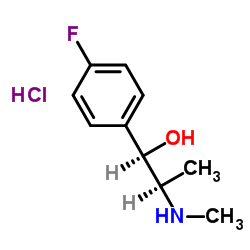 (1RS,2SR)-1-(4-fluoro-phenyl)-2-methylamino-propan-1-ol, hydrochloride结构式