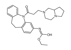 Carbamic acid, (5-(3-(hexahydropyrrolo(1,2-a)pyrazine-2(1H)-yl)-1-oxop ropyl)-10,11-dihydro-5H-dibenz(b,f)azepin-3-yl)-, ethyl ester picture